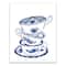 Tea Cups Stacked 11" x 14" Canvas Wall Art